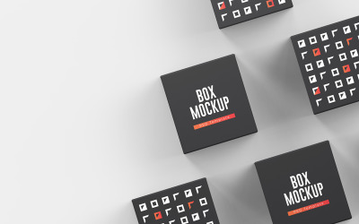 Cube Box Mockup-sjabloon Vol 21