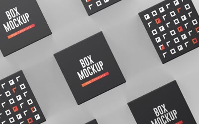 Cube Box Mockup Template Vol 20