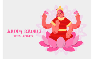 Diwali Kavramı Arka Plan Illüstrasyon
