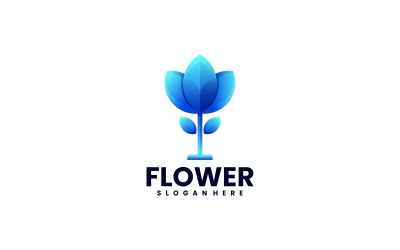 Çiçek Gradyan Logo Stili 1