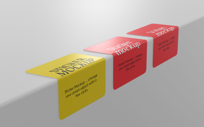 Kare Çıkartma Mockup Cilt 17