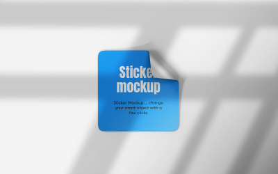 Kare Çıkartma Mockup Vol 01