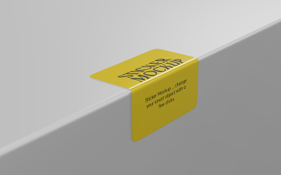 Kare Çıkartma Mockup Vol 15