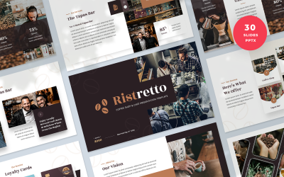 Modello PowerPoint di presentazione di caffetteria e caffetteria