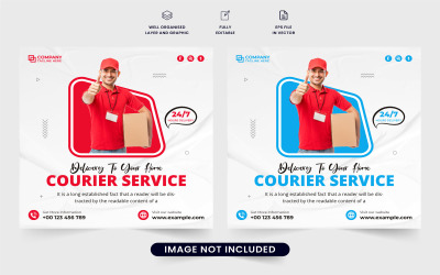 Online delivery service template vector
