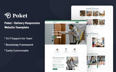Poket – kézbesítésre reagáló webhelysablon