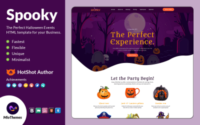 Spooky - Modelo de Halloween HTML de uma página