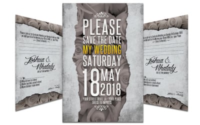 Wedding Invitation - Flyer Template #7