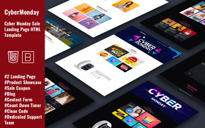 CyberMonday – Kiberhétfő Akciós céloldal HTML-sablonja