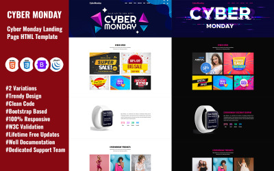CyberMonday - 网络星期一销售登陆页面 HTML 模板