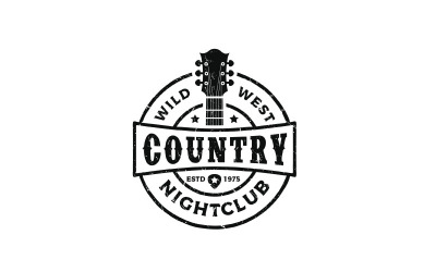 Дизайн логотипу Vintage Rustic Classic Country Music