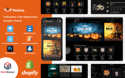 Festligt – Halloween &amp;amp; julklapp Responsive Shopify-tema