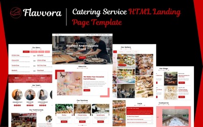 Flavvora - Modèle de page de destination HTML5 pour le service de restauration