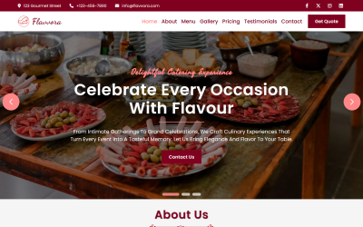 Шаблон цільової сторінки Flavvora - Catering Service HTML5