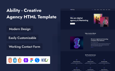 Ability - Plantilla HTML de agencia creativa