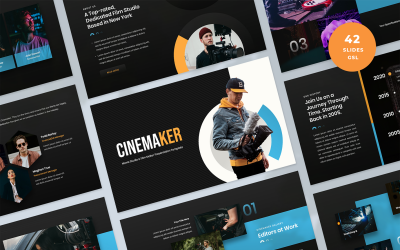 Apresentação do Movie Studio e do Film Maker Google SlidesModelo