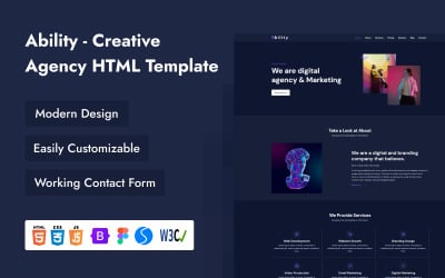 Habilidade - Modelo HTML da agência de criação