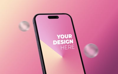iPhone 14 Pro PSD Mockup-mall
