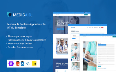 Medicaid - HTML-sjabloon voor artsenafspraak en medische diensten