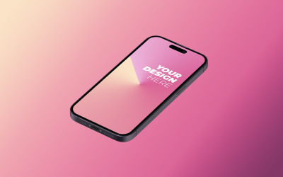 Modèle de maquette PSD pour iPhone 14 Pro 9