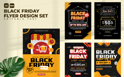 Modello di progettazione volantino del Black Friday V3
