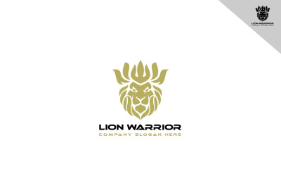 Modello moderno di logo del guerriero del leone