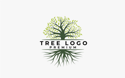 Návrh loga živého stromu. Strom A Kořen Vektor. Inspirace návrhu loga Tree of Life