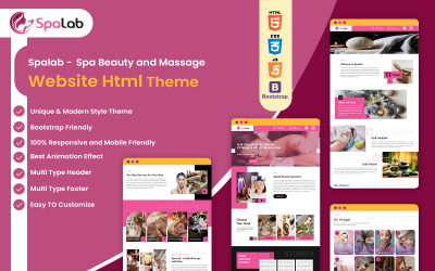 Spalab - Modèle de site Web de spa beauté et massage