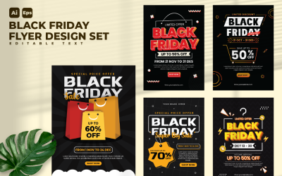 Szablon projektu ulotki Black Friday V1