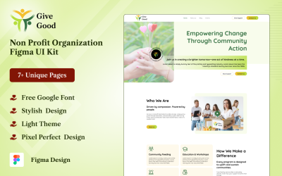 Give Good - Non Profit Organization Website Figma UI Kit