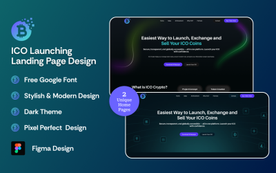 ICO Launching - Landing Page Figma UI Kit