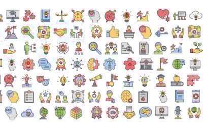 Iconos vectoriales de gestión de habilidades | IA | EPS | SVG