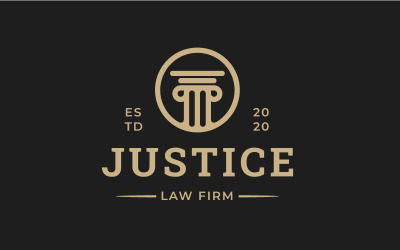 Bilancia universale legale, avvocato, giustizia per il design del logo dello studio legale