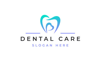 Dente e coração, inspiração para design de logotipo de atendimento odontológico