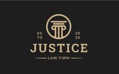 Hukuk Bürosu Logo Tasarımı İçin Evrensel Hukuk, Avukat, Adalet Terazisi