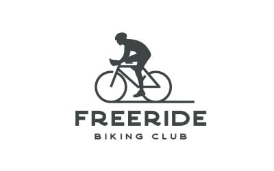 Vélo, Inspiration de conception de logo de silhouette de cycliste