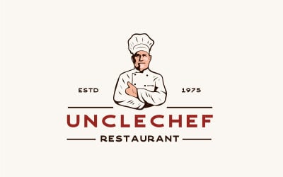 Vintage Retro Chefs Voor Restaurant Logo Ontwerpsjabloon