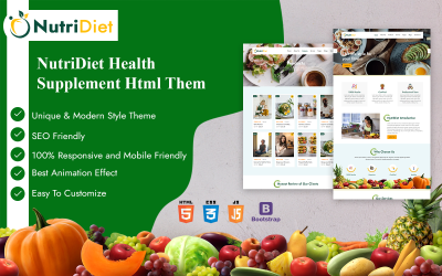 NutriDiet Health Suplement Motyw HTML