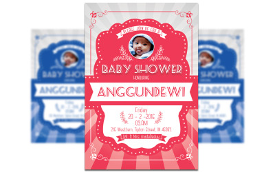 Zaproszenie na Baby Shower - szablon ulotki #2