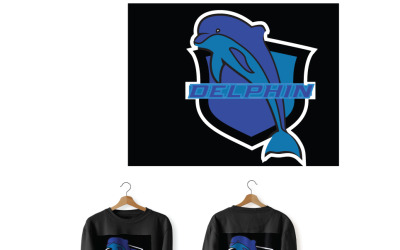 Delphin Logotyp Gratis Företag