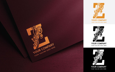 Floral Letter Z Embroidery Logo Design-Brand Identity