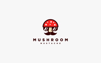 Houba houba knír brýle maskot logo