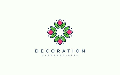 Lotus Flower Floral Leaf Logo