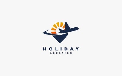 Plane Travel Holiday Place Logo