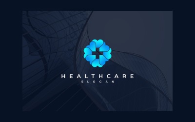 Plus Medical Cross Hospital Logo Love Heart Care