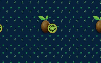 Naadloos patroonontwerp | Sjabloon voor natuurlijk fruitpatroon | Vectorpatroonontwerp