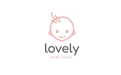 Basit Şirin Mutlu Bebek Yürüyor Bebekler Logo Şablonu