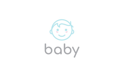 Nettes glückliches Baby-Kleinkind-Baby-Logo