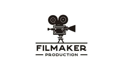 Câmera de vídeo antiga vintage para inspiração de design de logotipo de filme ou cinema