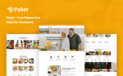 Poket – адаптивний шаблон веб-сайту про їжу